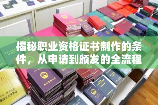 山阳揭秘职业资格证书制作的条件，从申请到颁发的全流程解析